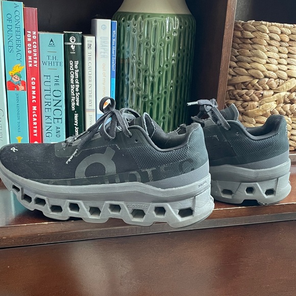 On Running Shoes - On Running Men’s Cloudnova Sneakers in Black and Gray